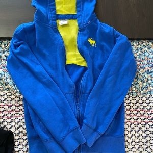 Abercrombie Kids - royal blue and like green zip up jacket - size small